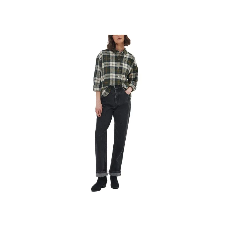 BARBOUR Barbour Elishaw Relaxed Shirt Shirt Women's Green-3