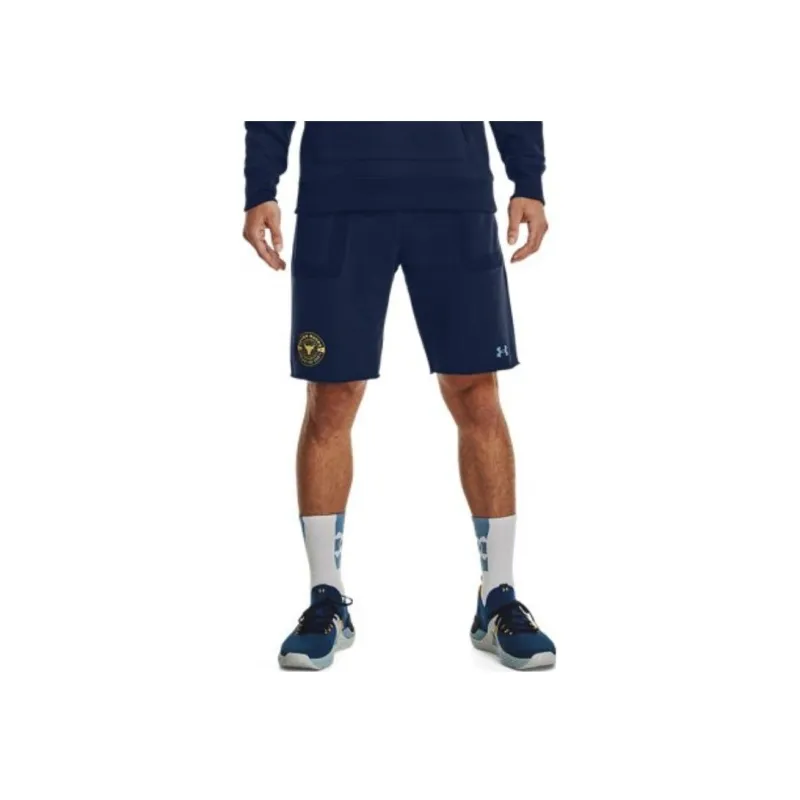 Under Armour Men's Project Rock Heavyweight Terry Shorts Dark Blue-4