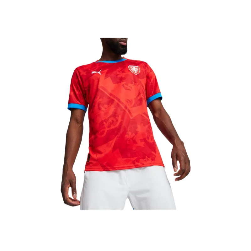 PUMA Czech Republic Football Soccer Jersey Men's Red Durable Red-3