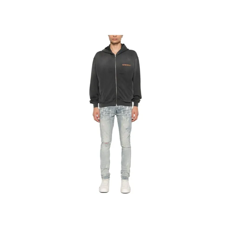 Purple Brand Light Indigo Paint Blowout Jean-2