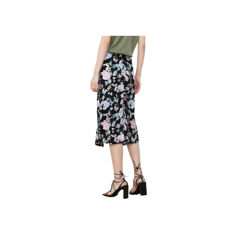 JZ Juzui Casual Long Skirts Women's Heather Black-3