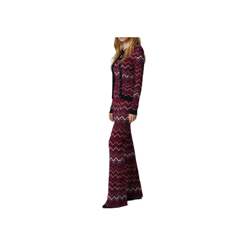 MISSONI Zigzag High Waist Straight Leg Trousers-3