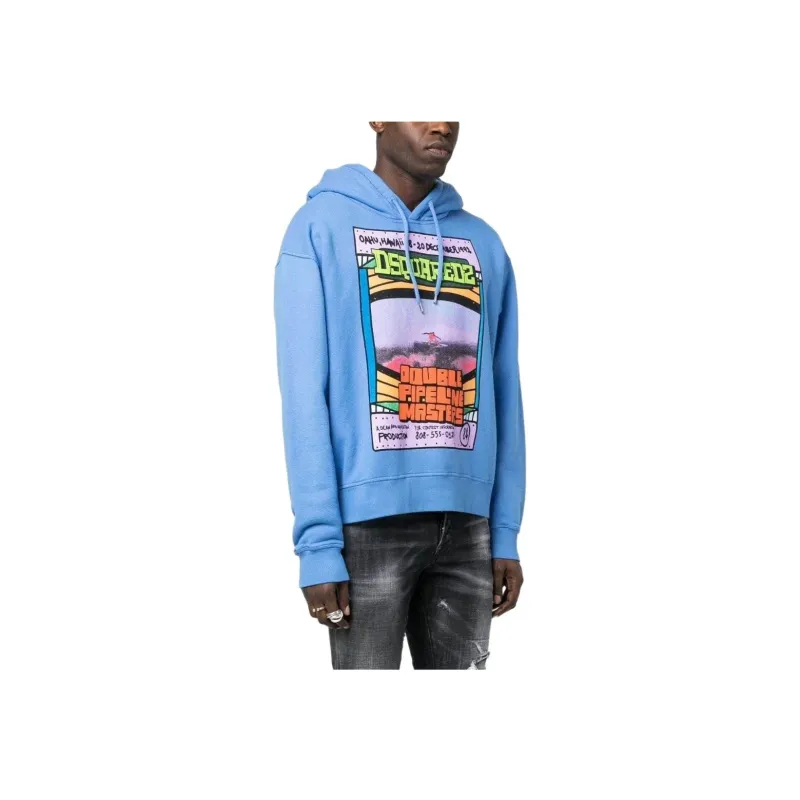 DSQUARED 2 Logo Printed Long Sleeved Hoodie-3