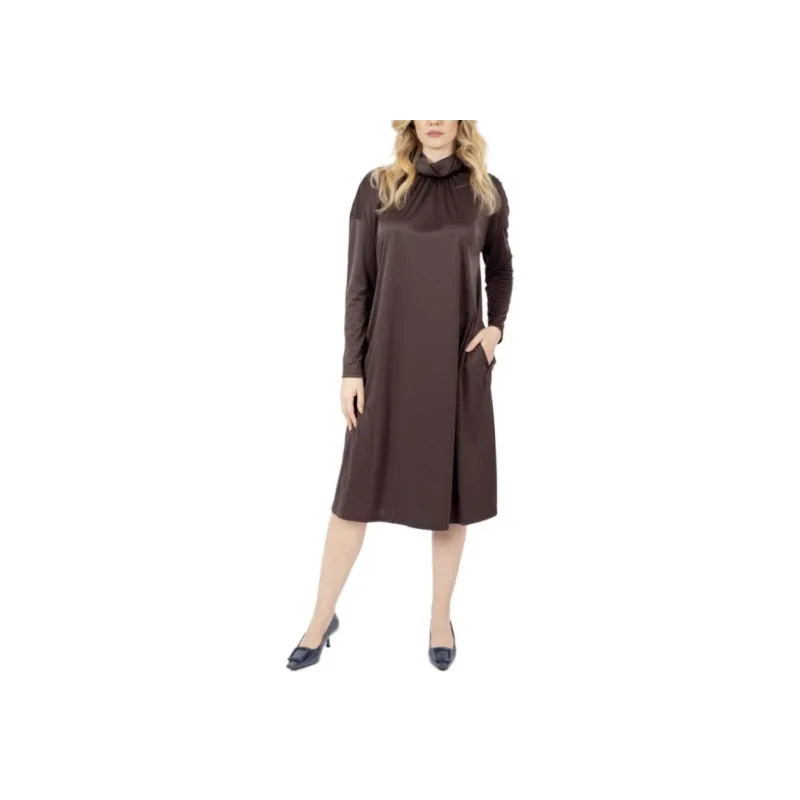MaxMara Long Sleeved Dress Women's Brown-0