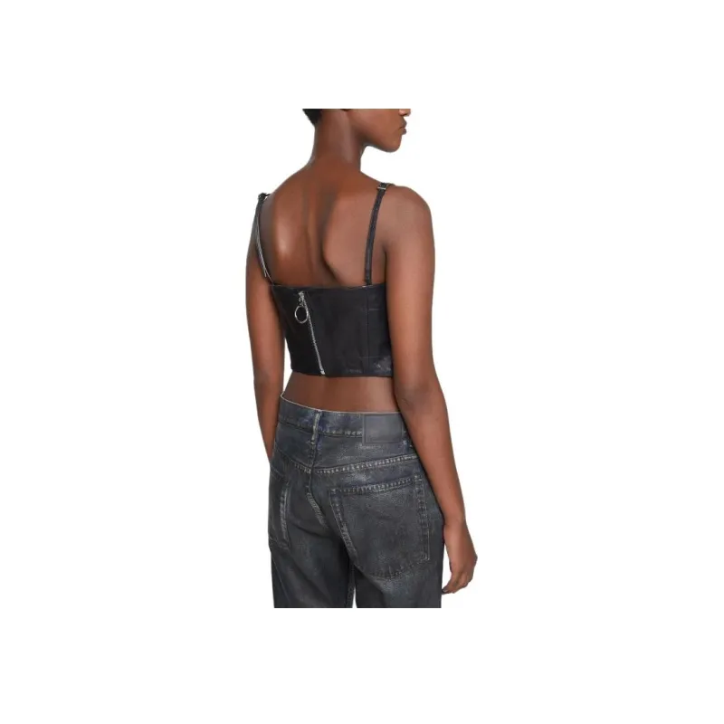 Acne Studios Leather Crop Top-1