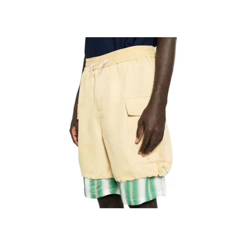 Wales Bonner Layered Twill Cargo Shorts-4