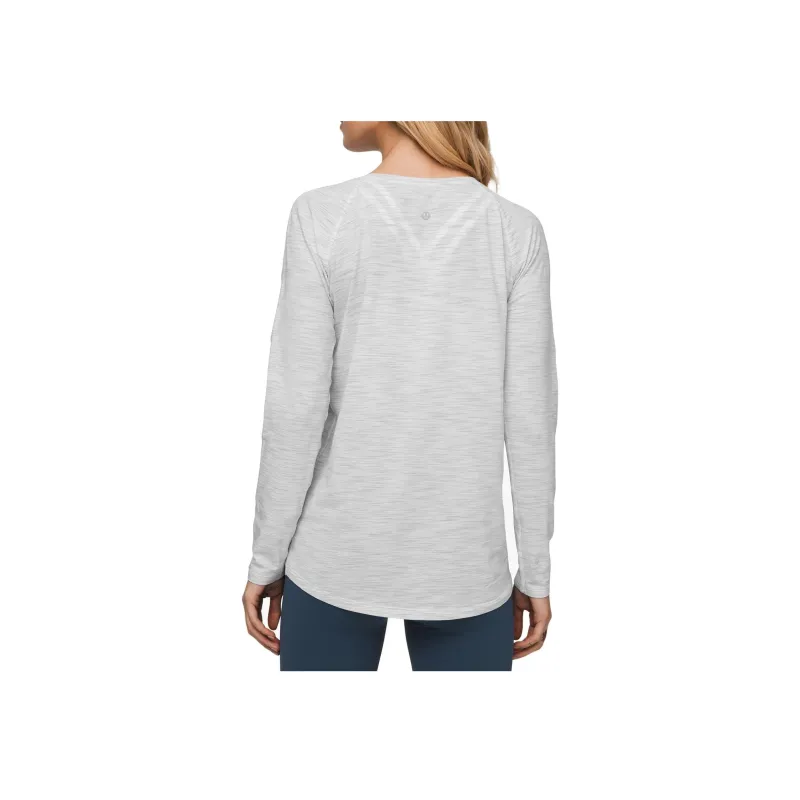 Lululemon T-Shirt Women's Gray White Airflow-1