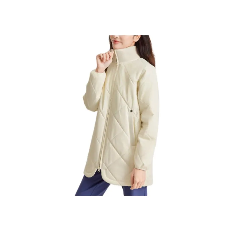 Skechers Sports Lifestyle Sports Casual Puffer Jacket Women's Pearl White-3
