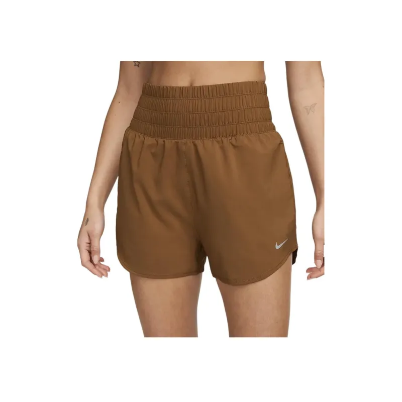 Nike Women's Dri-FIT Ultra High-Waisted 3' Brief-Lined Shorts Casual Shorts Women's Tan-1