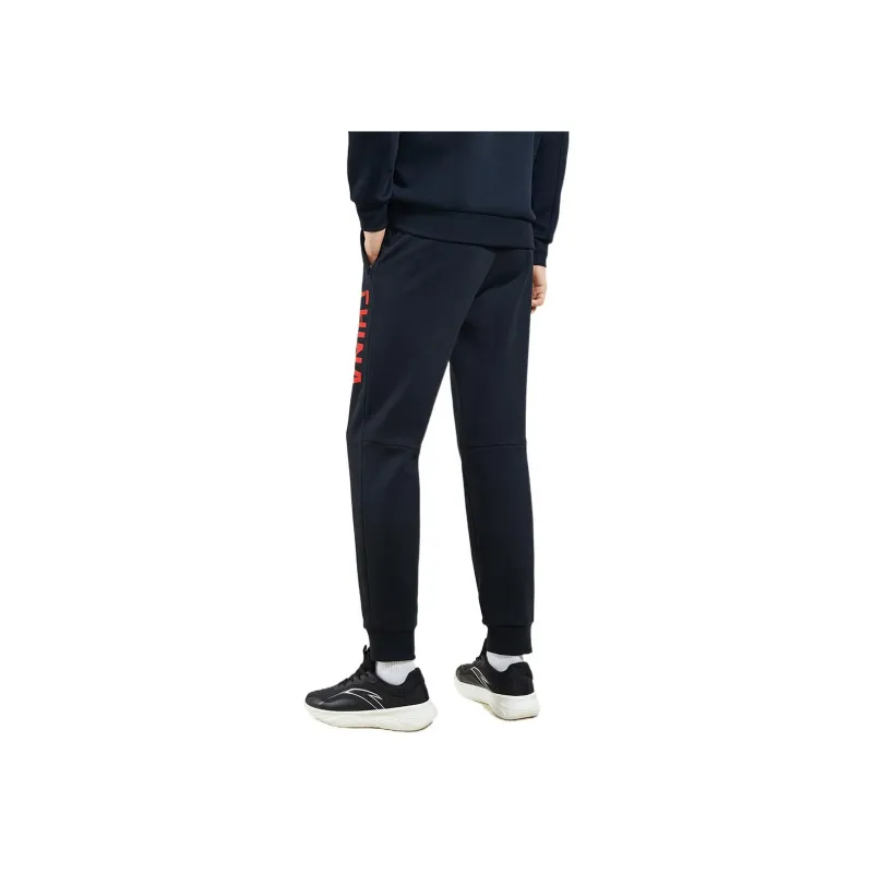 Anta Variety Training Collection Knitted Sports Pants Men's Black-3