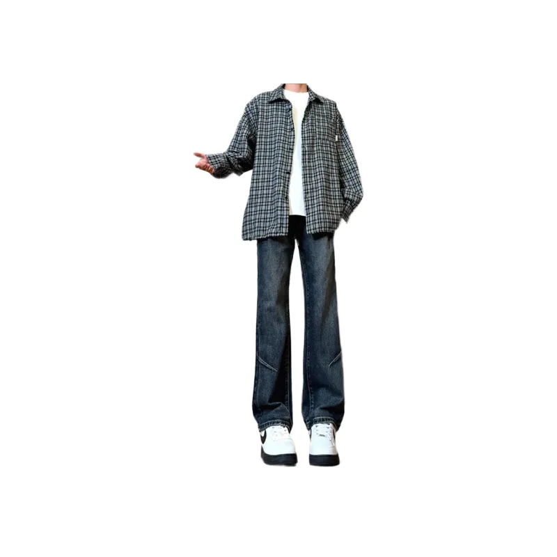 UPXIW Jeans Unisex Peacock Blue-1