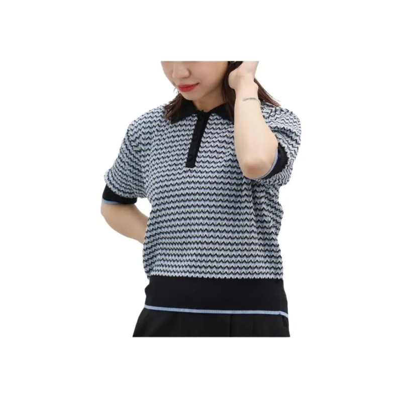 Beams Polo Shirts Women's Blue-4