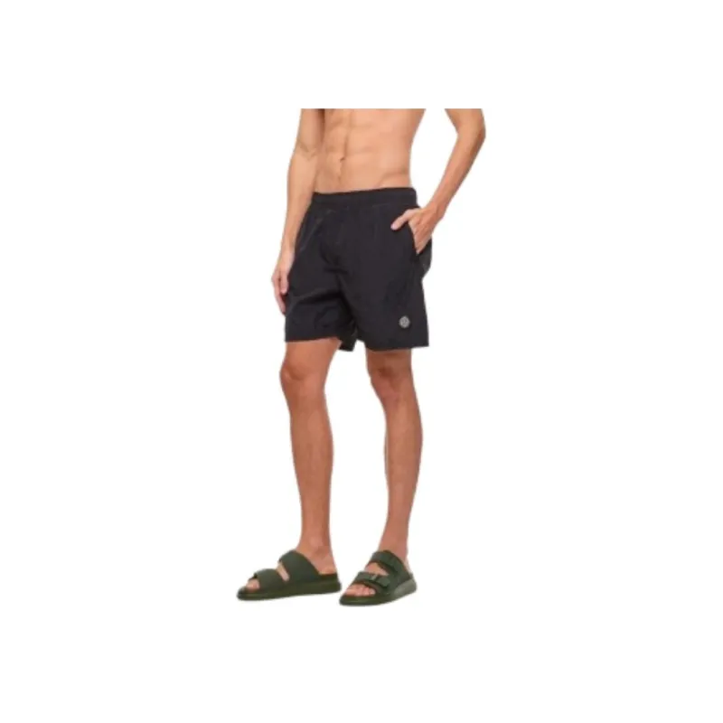 STONE ISLAND Logo Patch Elasticated Waist Shorts-2