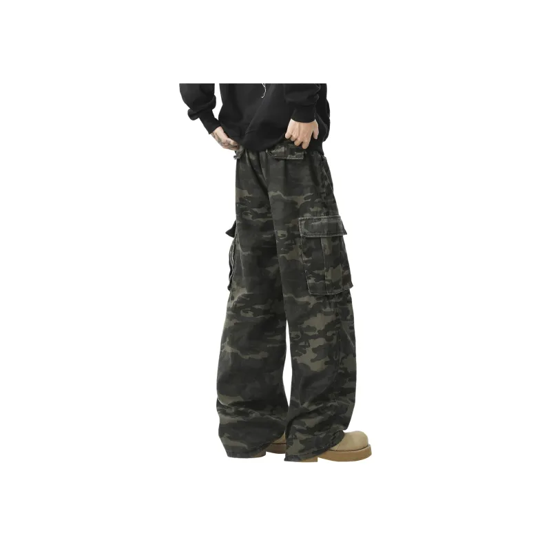 TBSM Casual Pants Unisex Army Green Camouflage-7