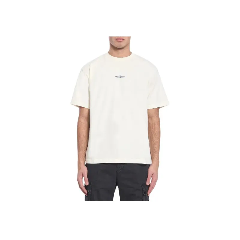 STONE ISLAND Logo Printed Crewneck T Shirt-1