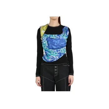 Marine Serre Upcycled Silk scarves Top