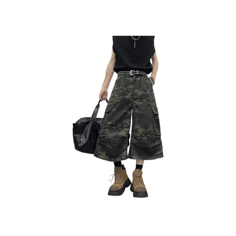 Weles Denim Shorts Unisex Camouflage-1