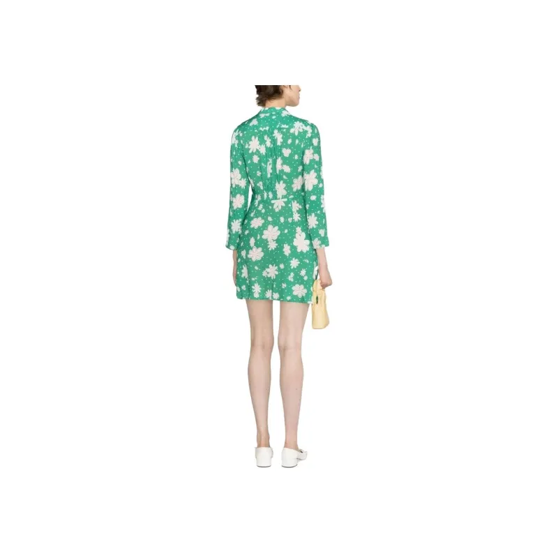 Rixo Short Sleeved Dresses Women's Green-2