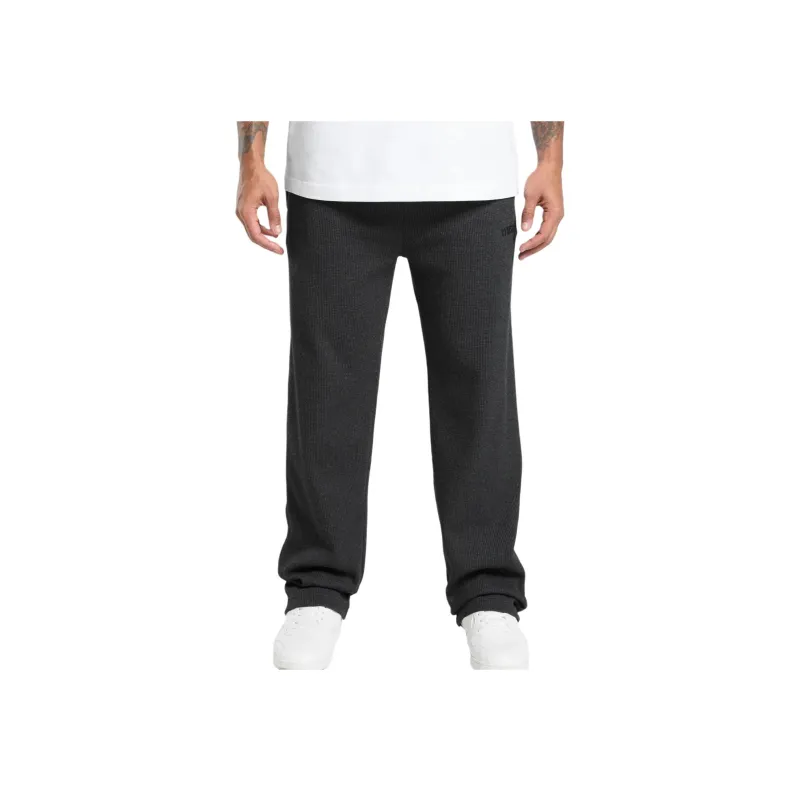GYMSHARK Waffle Straight Leg Joggers Sports Pants Men's Black-0