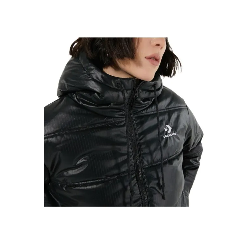 Converse Puffer Jacket Winter Women's Black-4