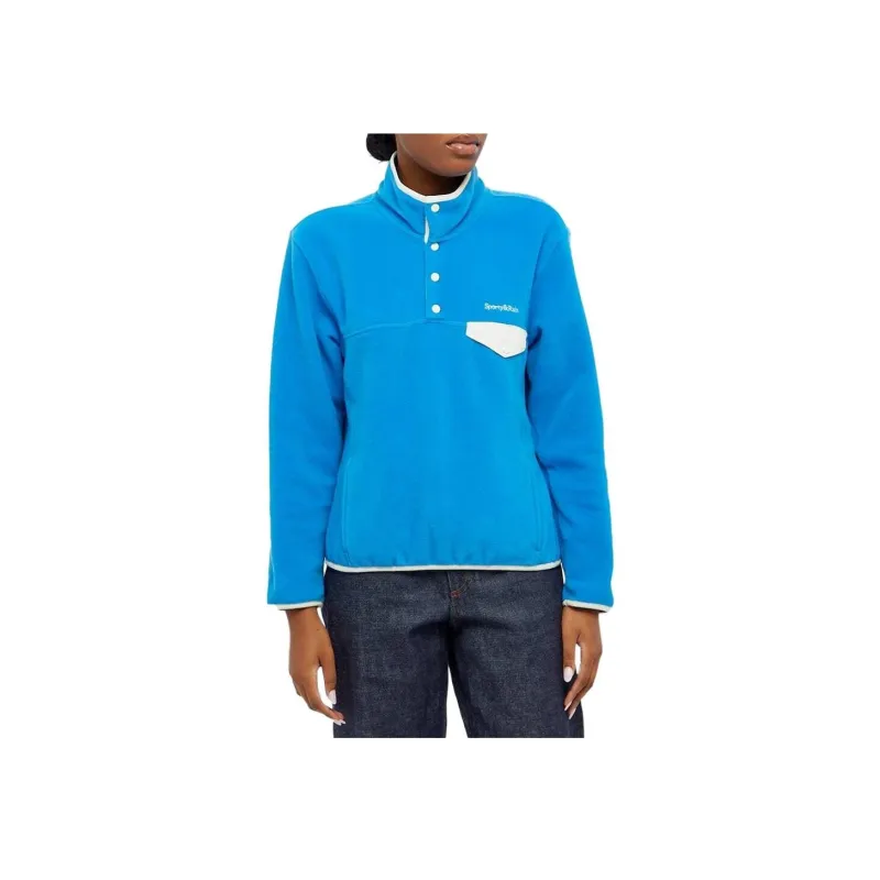 SPORTY & RICH Logo Embroidered High Neck Sweatshirt-2