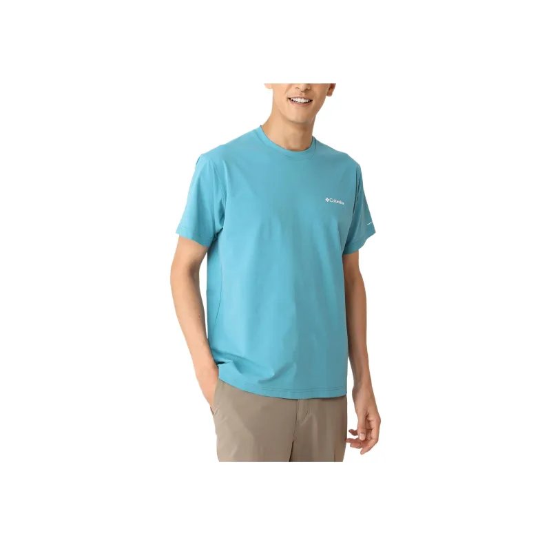 Columbia T Shirt Men's Blue Green-2