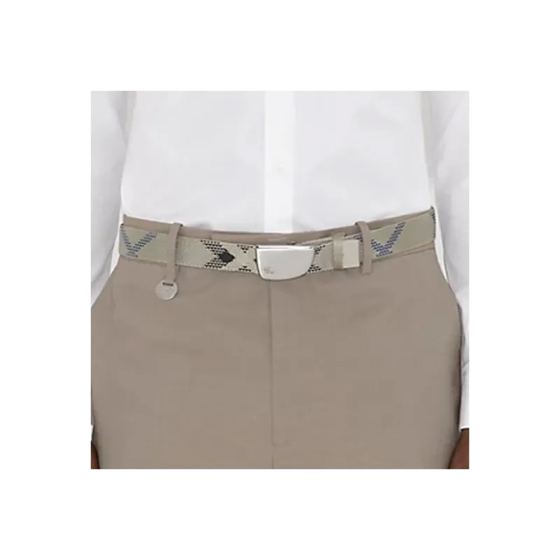 Burberry Logo Detail Smooth Buckle Leather Belts Men's Beige 3CM-2