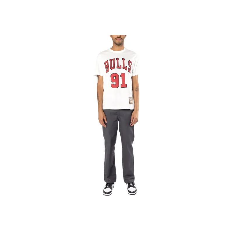 Mitchell & Ness Set in Sleeve T Shirt Unisex White-3