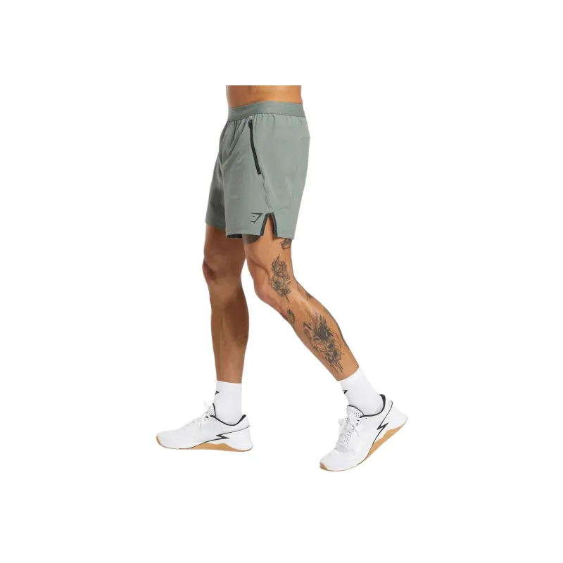 GYMSHARK x APEX Sports Shorts 5' Men's Green-2