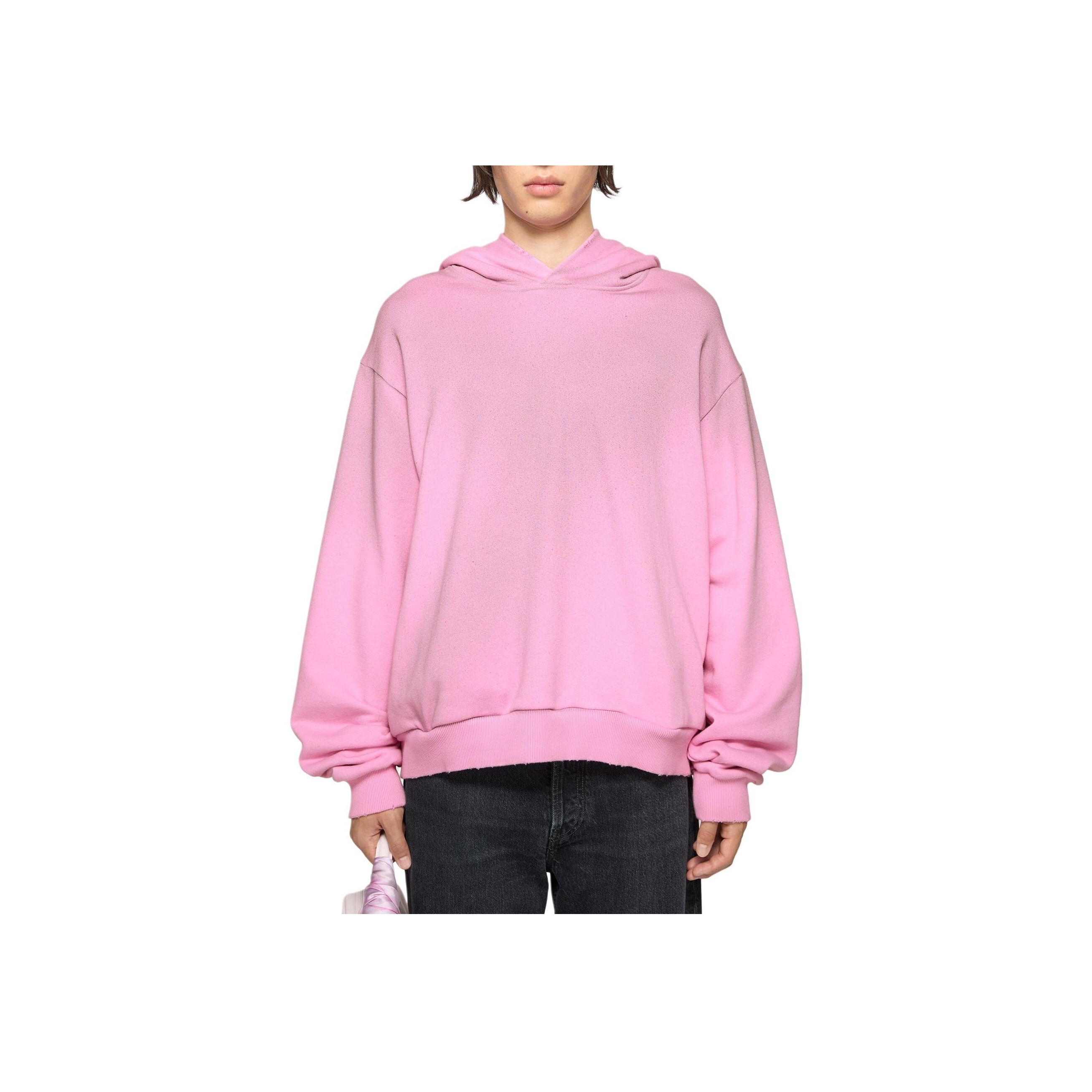 国内発送☆ACNE STUDIOS☆HOODIE/PINK Cotton-blend fleece hoodie in pink - Acne Studios | Mytheresa