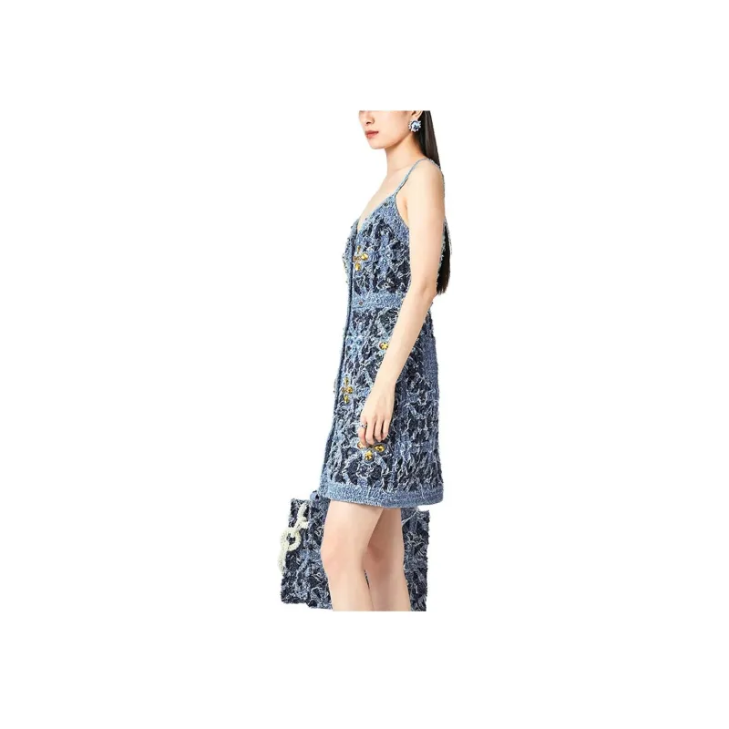 Laurence & Chico Slip Dresses Women's Blue-3