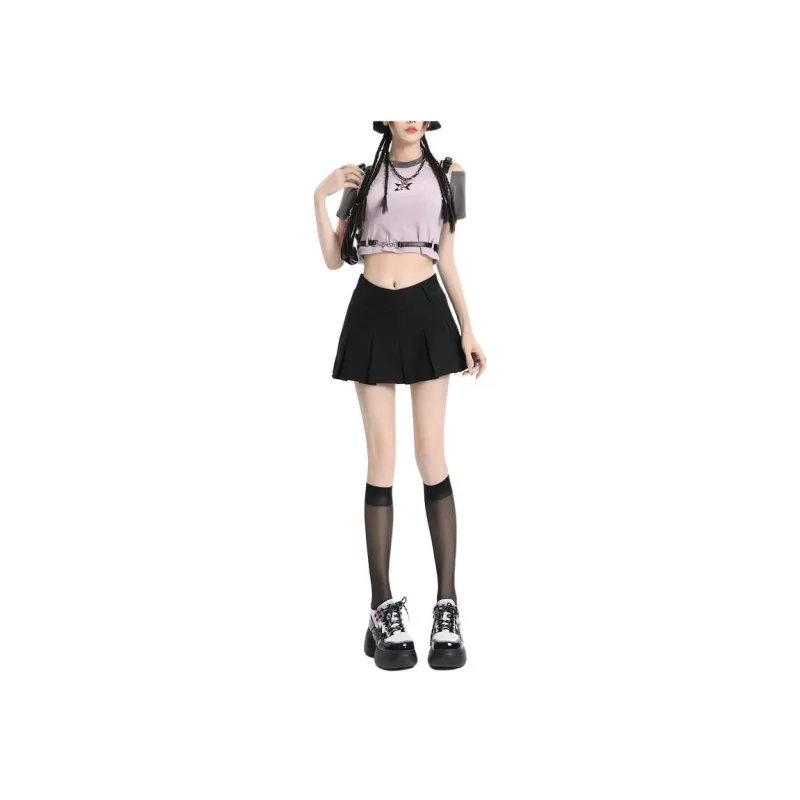 ZAVK Casual Short Skirts Women's Black-0