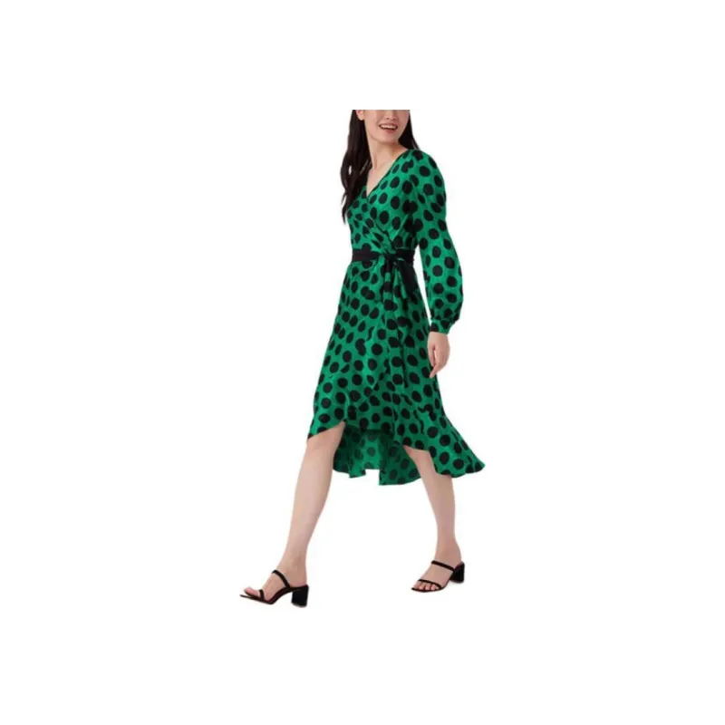 DVF Diane Von Furstenberg Long-Sleeved Dresses Women's Green-5