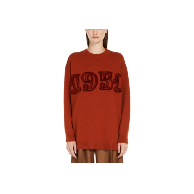 MaxMara SS23 Chinese New Year Cashmere Sweaters Women's Red-1