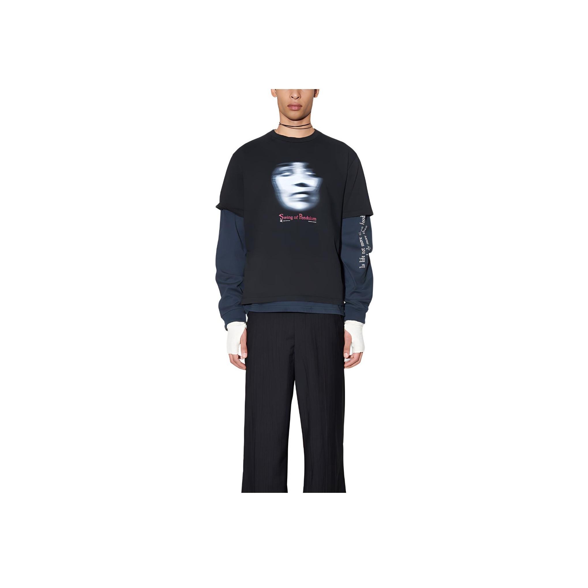Our Legacy swing of pendulum print Tシャツ OUR LEGACY T-SHIRT 50 COTTON Black PRINT BOX SWING OF
