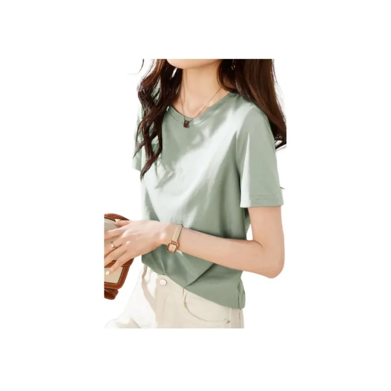 Mo Han Yi Mei T Shirt Women's Pea Green-2