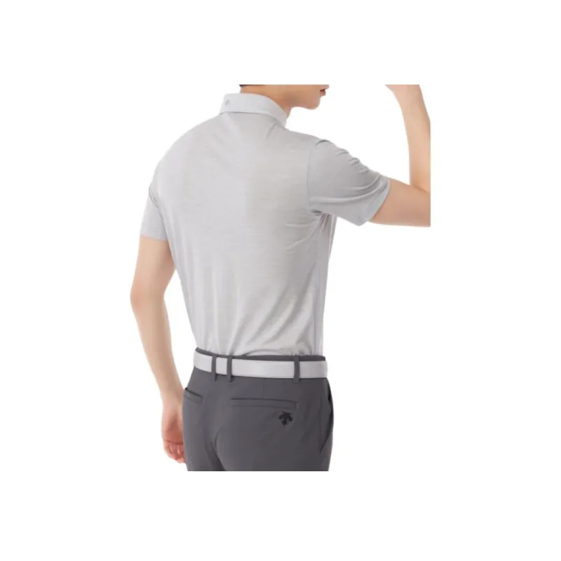 DESCENTE Science And Technology Polo Shirt Men's Light Grey-3