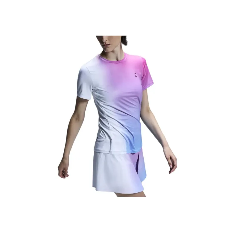 On Court Regular T Shirt Women's White Pink-2