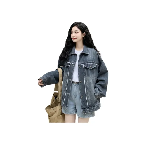 라샤벨 데님 블루 여성 데님 자켓