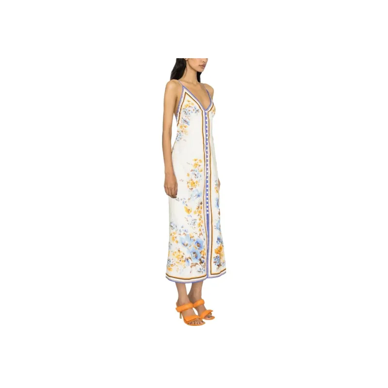 Zimmermann Halcyon Linen Midi Dress-3