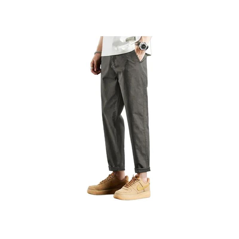 Tonlion Casual Pants Men's Dark Gray-3