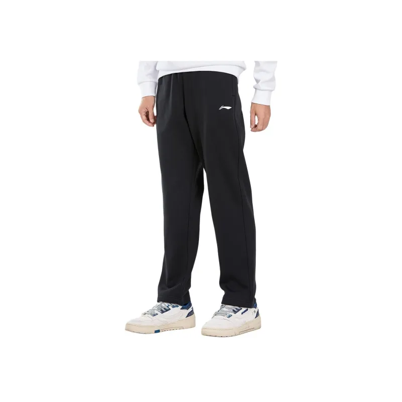 LiNing Badminton Series Knitted Sports Pants Men's Black-3