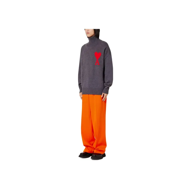 Ami Paris Ami De Coeur Roll Neck Jumper-1
