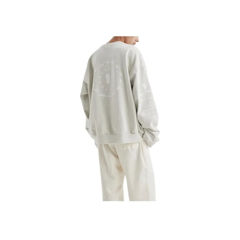 Mitchell Ness Sweatshirts Unisex Light Gray-5