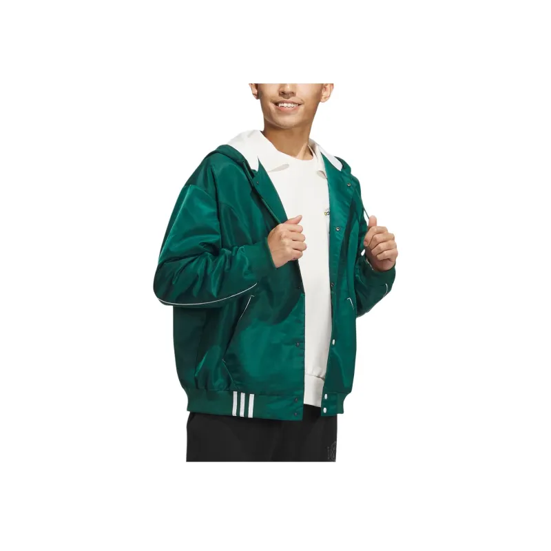 Adidas Neo Velvet feel Coat Unisex Forest Green-4