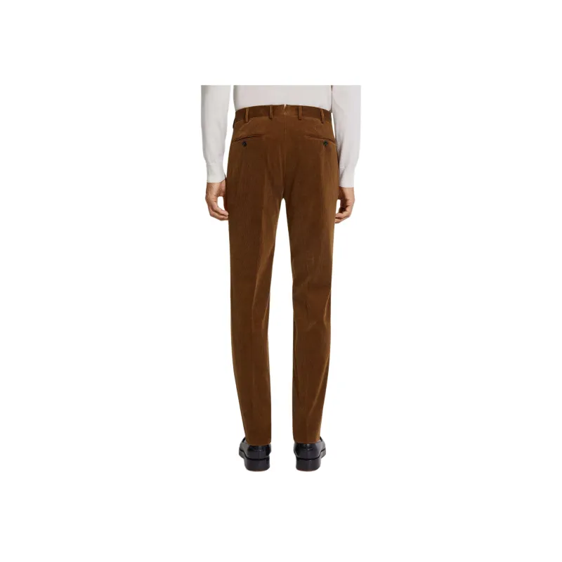 Zegna Cashco FW24 Casual Pants Men's Dark Brown-2