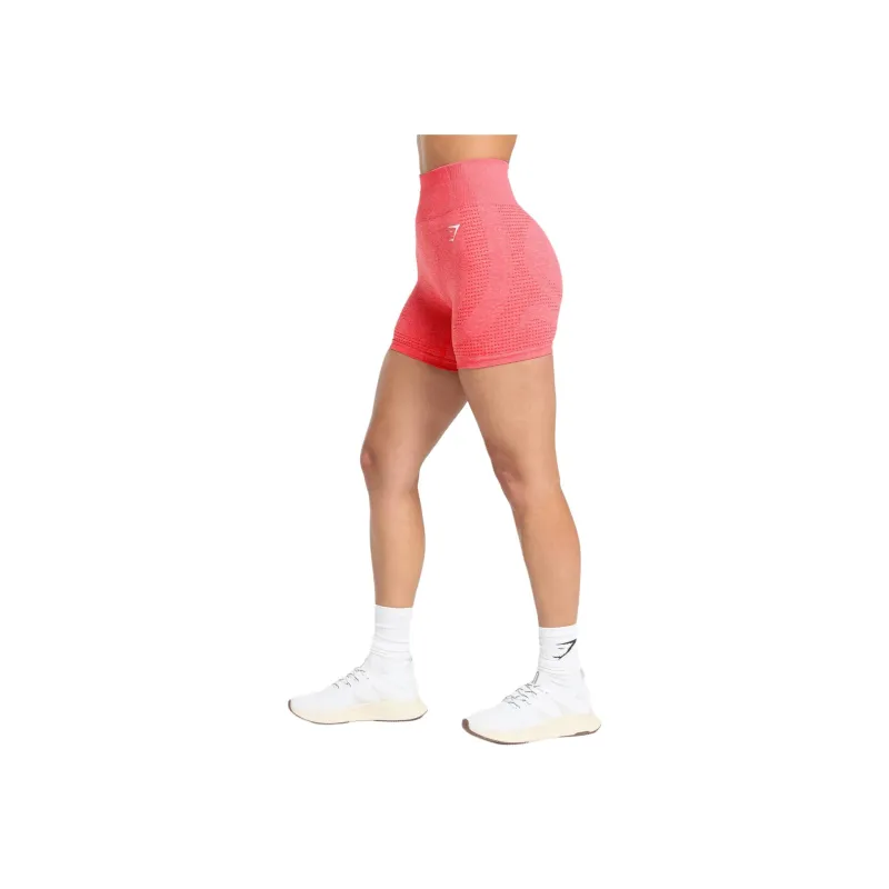 GYMSHARK Sports Shorts Women's Coral Red-3