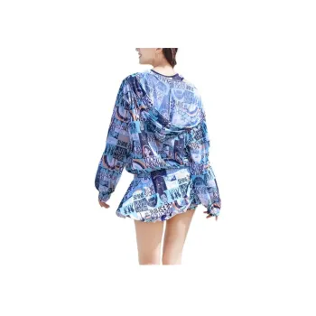 Barbie Two Piece Swimsuit Women's Blue Print