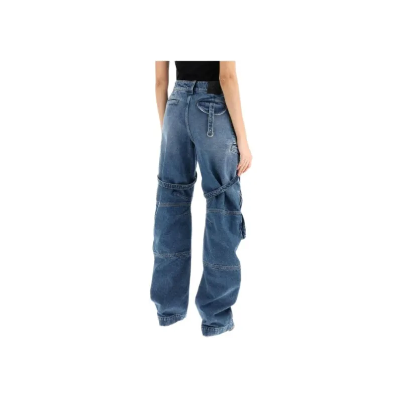 OFF WHITE Jeans Women's Blue-4