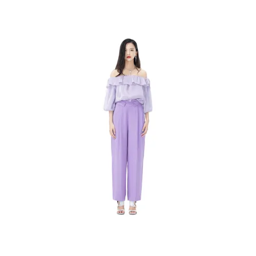 에뮤 퍼플 여성 정장 바지
